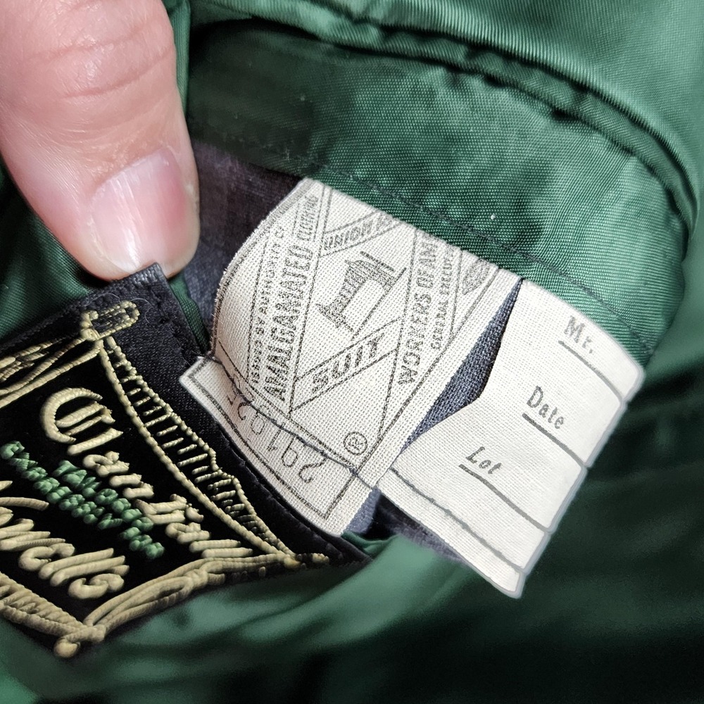 Vintage ClanHall Green Suede Leather Blazer Mens 44 Sport Coat Union Made in USA - Picture 14 of 16